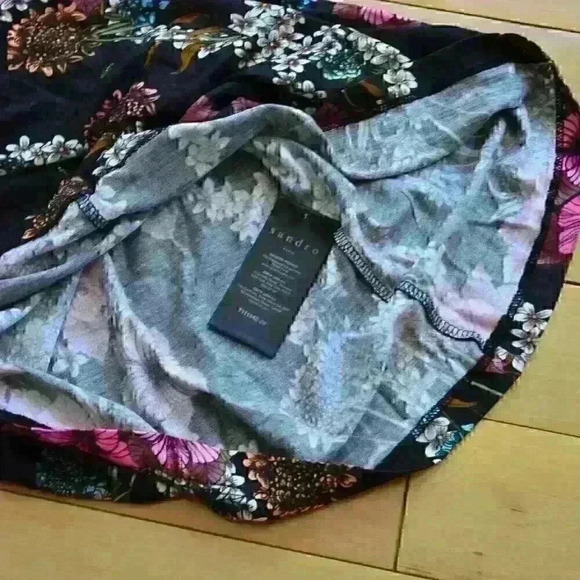 Sandro Cutout floral-print jersey top Size 0 US XS - Picture 7 of 11